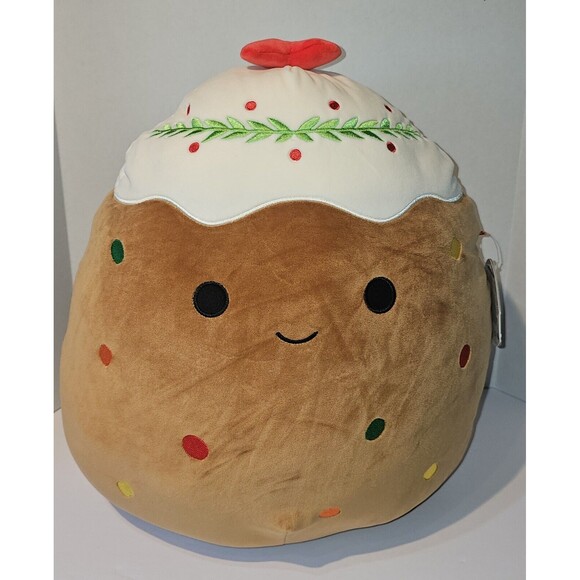New W/ Tags Squishmallows 16 Inch Maldon The Fruit Cake Christmas 2024 Fruitcake - Picture 1 of 3